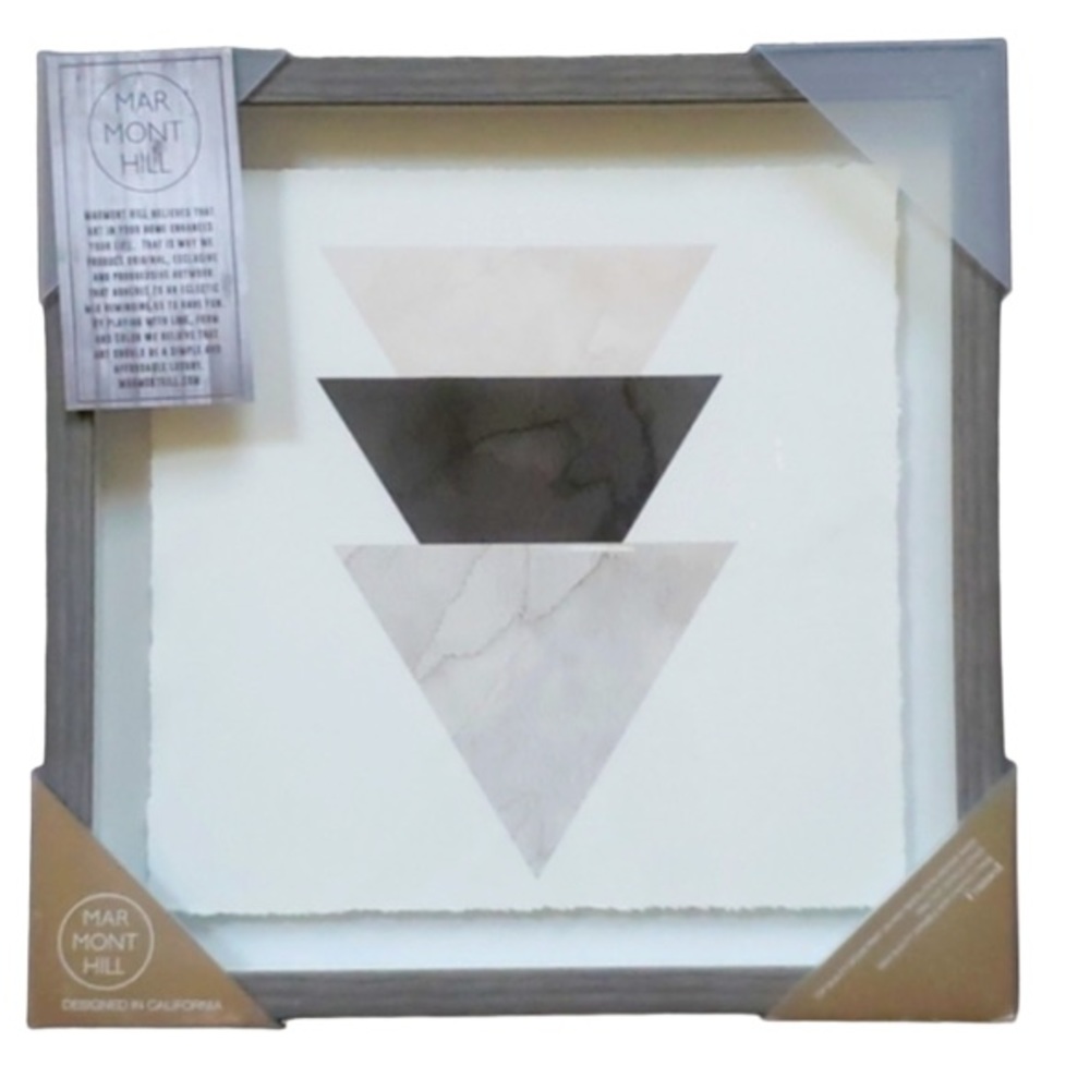 Marmont Hill Triangle Stack Framed Wall Art NWT